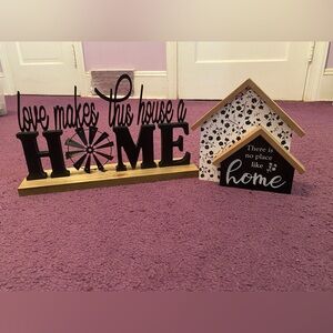 NWT black and white Home tabletop decor